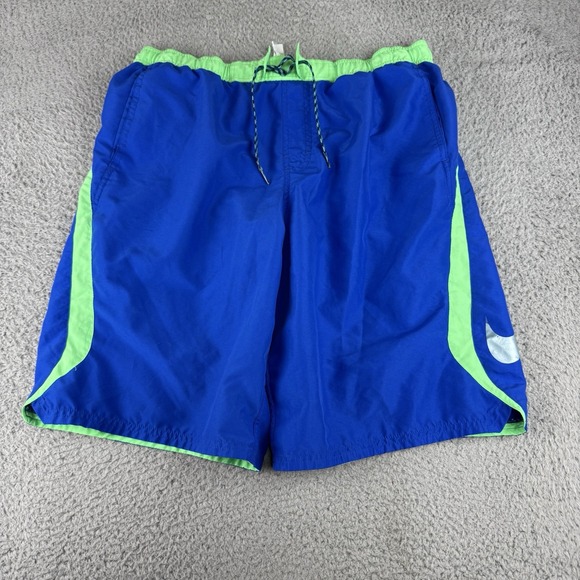 Nike Men's Board Shorts Color Blue Green‎ Size Large Swim Workout - Picture 1 of 13